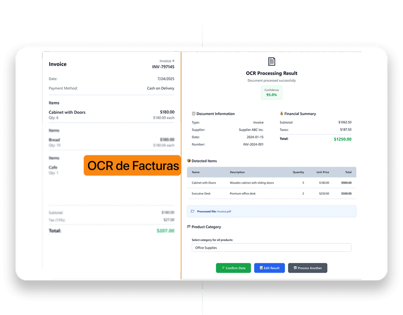 Interfaz de Scanner OCR Inteligente